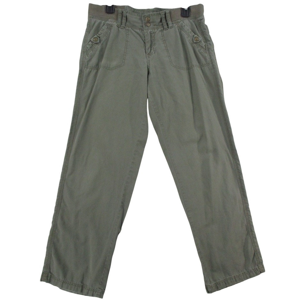 Sonoma Goods for Life Womens Olive Green Utility Straight Leg Pants Size 8